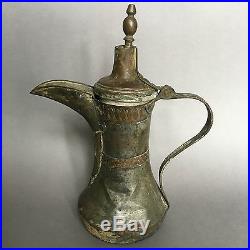 #1 Rare Very Large Antique Islamic Omani Copper Coffee Pot Nizwa Dallah 18th c