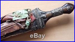 12# Old Islamic Dagger Saudi jambiya khanjar Bedouin with very Rare Horn