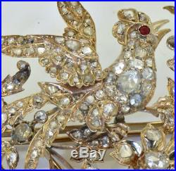 $15000 antique 19th Century Ottoman 9k gold&10ct Rose Cut Diamonds Brooch. Boxed