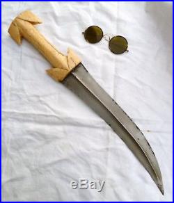 1700s ANTIQUE OTTOMAN KHANJAR PERSIAN JAMBIYA DAGGER WOOTZ ISLAMIC KNIFE SWORD