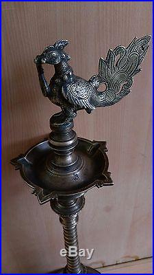 18# Old Rare Antique Beautiful Islamic / Oriental / Asian Large Bronze Oil Lamp