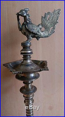 18# Old Rare Antique Beautiful Islamic / Oriental / Asian Large Bronze Oil Lamp