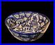 18th C, Islamic Persian Safavid Blue on White Glazed White Siliceous Bowl