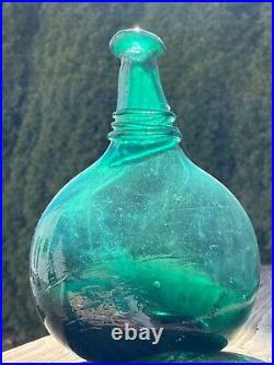18th century Persian saddle flask Middle Eastern Medieval glass chestnut