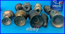18thC 9 Pieces Islamic Middle Eastern Mixed Metal Urn, Vase, Bottle, Vessels
