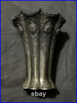 1900'/ middle eastern solid silver vase vartan