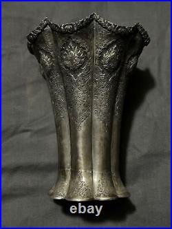 1900'/ middle eastern solid silver vase vartan