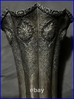 1900'/ middle eastern solid silver vase vartan