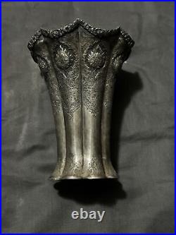 1900'/ middle eastern solid silver vase vartan