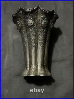 1900'/ middle eastern solid silver vase vartan