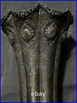 1900'/ middle eastern solid silver vase vartan