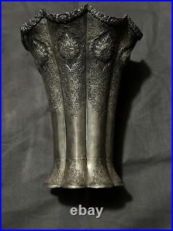 1900'/ middle eastern solid silver vase vartan