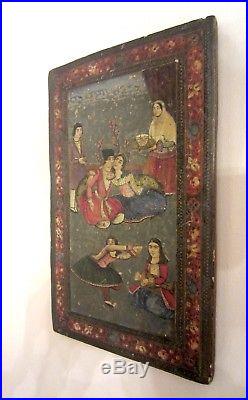 19th C. Lacquered Paper Mache Mirror Frame- Persian/Islamic/Qajar/Turkish