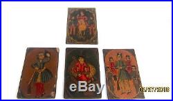 19th C Lacquered Paper Mâché Persian Playing Cards-Qajar/Islamic/Middle Eastern