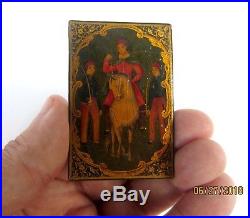19th C Lacquered Paper Mâché Persian Playing Cards-Qajar/Islamic/Middle Eastern