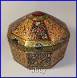 19th C Large Paper Mâché Turban Box-Persian/Mughal/Qajar/Islamic/Indian/Turkish