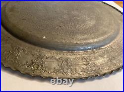 21 ANTIQUE. Arabic Islamic Mid Eastern COPPER Table Tray Wall Plaque