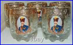 27 Moser Enamel Persian Qajar Dynasty Nasser Al Din Shah Roozbeh Goblets Bowls &