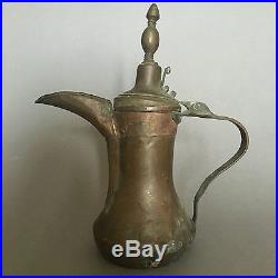 #3 Rare Large Antique Islamic Omani Copper Coffee Pot Nizwa Dallah 18th century