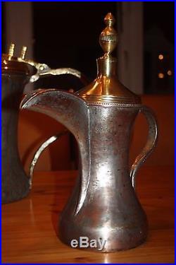 37 cm Very Antique MUSCAT Original Dallah Coffee Pot Middle East Bedouin
