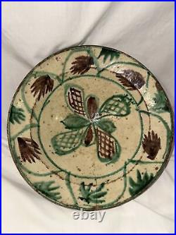 4 Antique Middle East Bowl Earthenware Islamic 19th Century Glazed