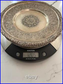 6 Plate Set AUTHENTIC Antique 84 Silver Persian Islamic middle eastern Art