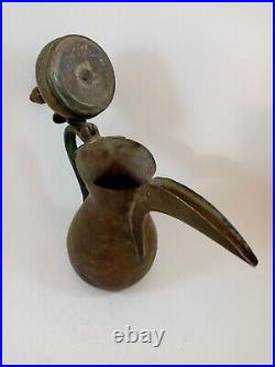 A Uniquid Antique Middle Eastern Arabic Coffee Pot Hand Made Islamic Stamped