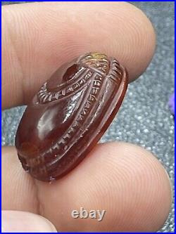 ANCIENT EGYPTIAN ANTIQUITIES BC Unique Pharaonic Scarab with Protection Symbols