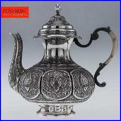 ANTIQUE 20thC PERSIAN SOLID SILVER EXCEPTIONAL TEAPOT, VARTAN, ISFAHAN c. 1910
