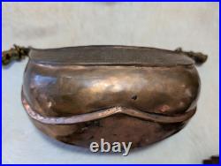 ANTIQUE Copper KASHKUL, ISLAMIC, ARABIC ART, Copper Sufi Beggars Bowl