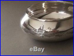 ANTIQUE IRAQI / MIDDLE EASTERN 900, SOLID SILVER ASHTRAY/ BOWL, 81.85, GMS, c1920
