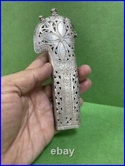 ANTIQUE MIDDLE EASTERN ARABIC SWORD Engraved SILVER Handel 57grams R7