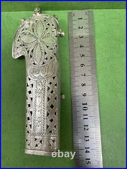 ANTIQUE MIDDLE EASTERN ARABIC SWORD Engraved SILVER Handel 57grams R7