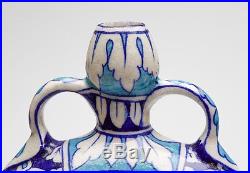 Antique Middle Eastern/indian Blue & White Moon Vase 19th C
