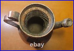 ANTIQUE Middle Eastern MOORISH Tinned Solid COPPER EWER 12.5 Tall Classic