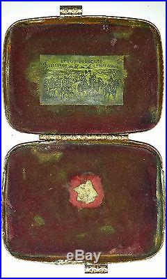 Antique-ottoman-khedive Ismail-cigarette Case-with Poste Aerienne Stamp- Gp