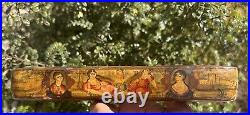 ANTIQUE QAJAR PAPIR MACHE QALAMDAN Hand Painted