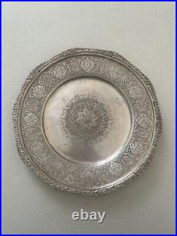AUTHENTIC Antique 84 Silver Islamic middle eastern Art plate