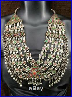 Afghan Tribal Necklace Traditional Vintage Antique Handmade Jewelry Kuchi Boho N