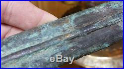Amazing Ancient Unearthed Original Islamic Persian Bronze KNIFE 17-19th Century