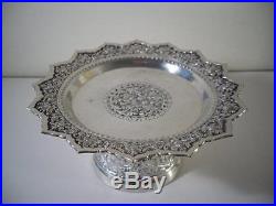 An Antique Islamic Middlle Eastern / Indian Silver Compote c1890