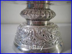 An Antique Islamic Middlle Eastern / Indian Silver Compote c1890