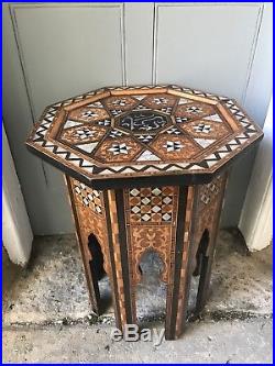 An Islamic Ottoman Syrian Inlaid Table