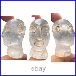 Ancient 2000 years old Bactrian kingdom king carved crystal stone bead