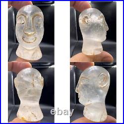 Ancient 2000 years old Bactrian kingdom king carved crystal stone bead