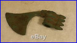 Ancient 8 Bronze AX Head Original Battle Weapon Patina 17-19th Century #2