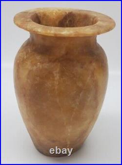 Ancient Antique Egyptian Middle Kingdom Banded Alabaster Vase Very Good Shape