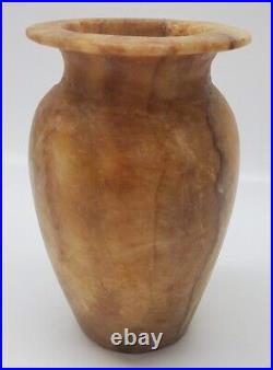 Ancient Antique Egyptian Middle Kingdom Banded Alabaster Vase Very Good Shape