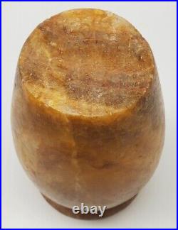 Ancient Antique Egyptian Middle Kingdom Banded Alabaster Vase Very Good Shape