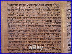 Ancient Complete Torah Bible Manuscript Scroll Deer Parchment 450 Yrs Morocco